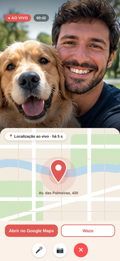 Localização do pet